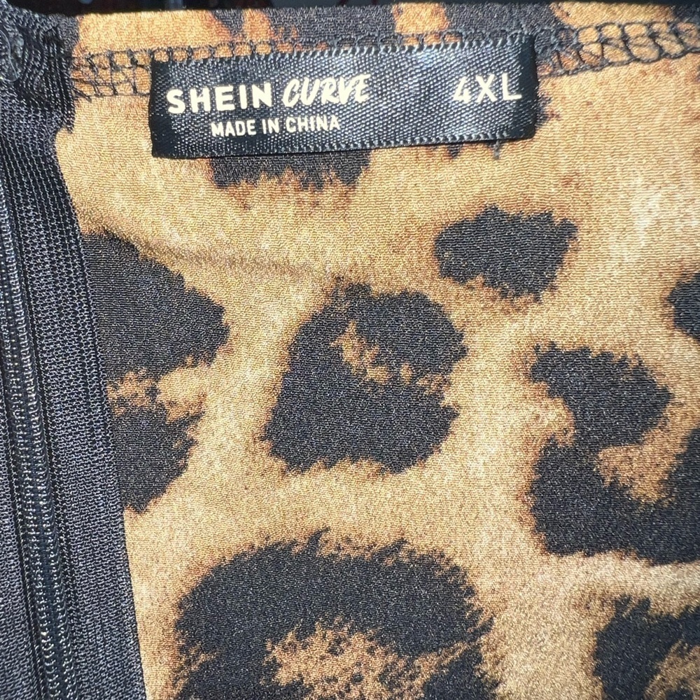 Shein Curve Leopard Print Midi Dress 4xl - image 8